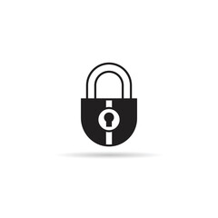 padlock icon on white background