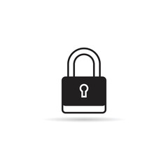 padlock icon on white background