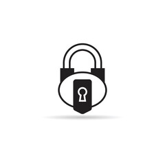 padlock icon on white background