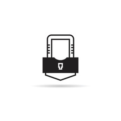 padlock icon on white background