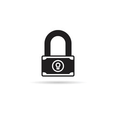 padlock icon on white background