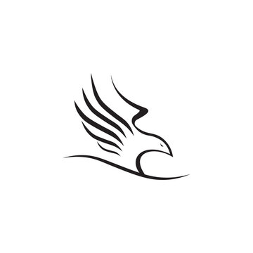 eagle bird logo clipart vector illustration design