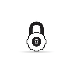 padlock icon on white background