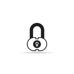 lock icon on white background