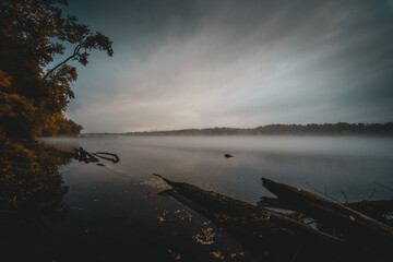 Sunset over the river.