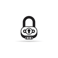 padlock icon on white background