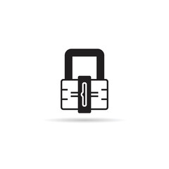 padlock icon on white background