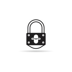 padlock icon on white background