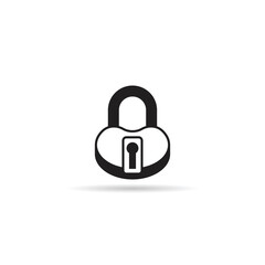 padlock icon on white background