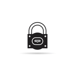 padlock icon on white background