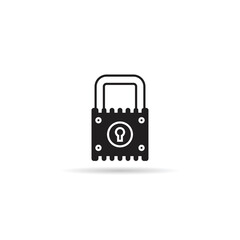 padlock icon on white background