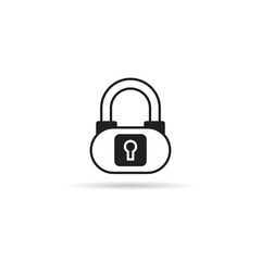 padlock icon on white background
