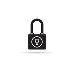 padlock icon on white background