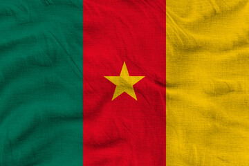 National flag  of Cameroon. Background  with flag  of Cameroon