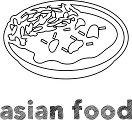 Fototapeta premium Asian food vector 