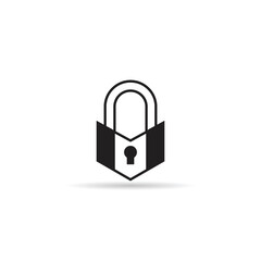padlock icon on white background
