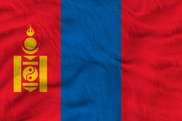 National flag  of Mongolia. Background  with flag  of Mongolia
