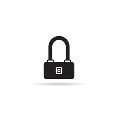 padlock icon on white background