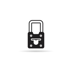 padlock icon on white background