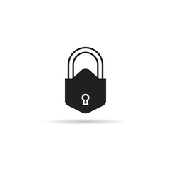 padlock icon on white background