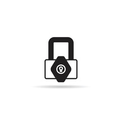 padlock icon on white background
