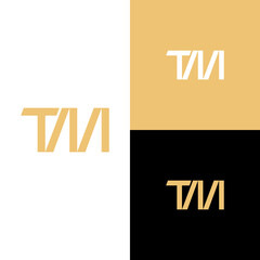 Obraz premium TM Initial letter logo, minimal modern logo