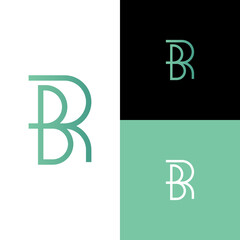 Initial BR letter logo monogram minimalist style