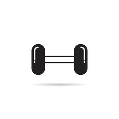 dumbbell icon vector illustration