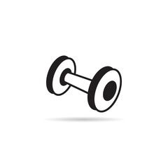 dumbbell icon on white background