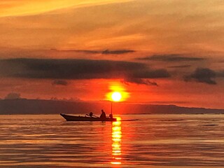 Sunrise over the sea, Indian Ocean, Bali, Indonesia