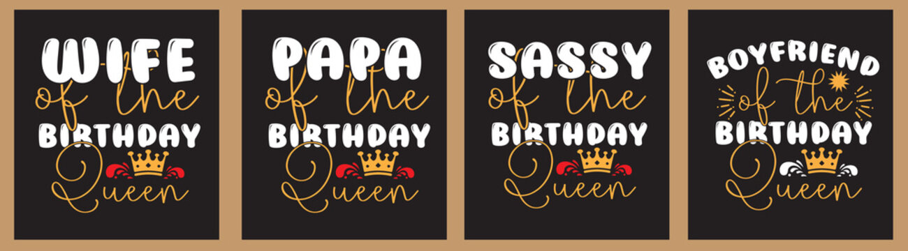 Birthday Queen Svg T Shirt Design