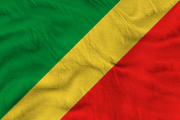 National flag of Congo brazzaville. Background  with flag of Congo brazzaville