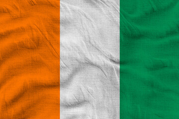 National flag of Côte d'Ivoire.. Background  with flag of Côte d'Ivoire..