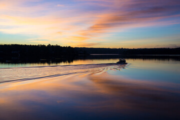 Colorful sunrise in Midcoast Maine