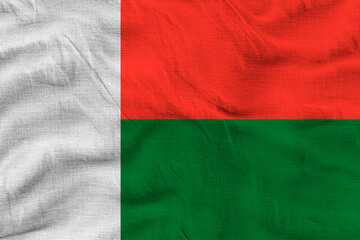 National flag of Madagascar. Background  with flag  of Madagascar.