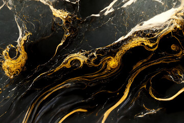 Fototapeta na wymiar Black and gold marble backdrop 