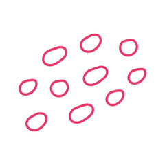 Abstract Dot Red Cells Isolated