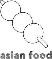 Asian food coloring vector.