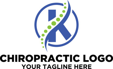 Letter-initial-K-Chiropractic-athlete-spine-care-health-logo