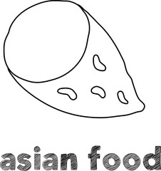Asian food coloring vector.