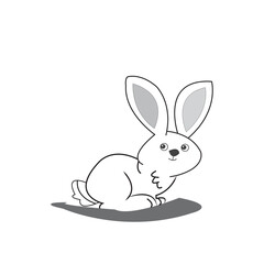 Bunny vector coloring page