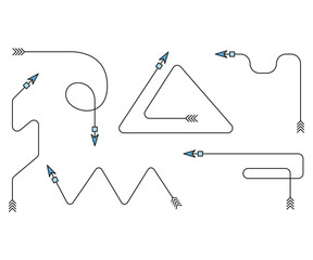 decorative arrow symbol set vector illustration