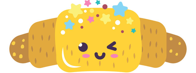Dessert icon, sweet food illustration