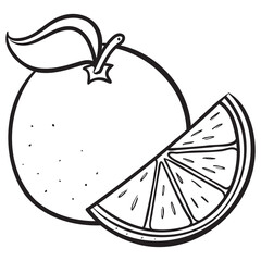 Orange monochrome vector. illustration, cartoon.