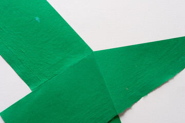 rough green paper with folds