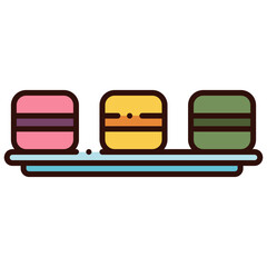 Macaron cookies illustration