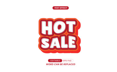 Text Effect - Editable Hot Sale Slogan text.