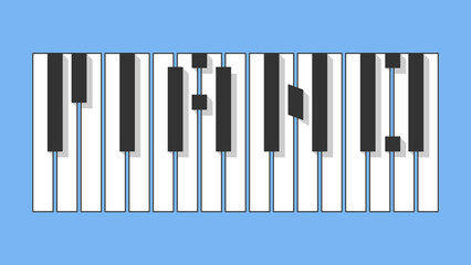 Fototapeta premium Abstract Piano Keys Music Keyboard Instrument Song Melody Vector Design Style
