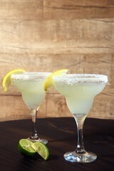 margarita tequila drink with lemon refreshing typical Mexican alcoholic drink