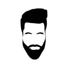vector face and barber face logo and  man's salon logo vector PNG black and white design 
